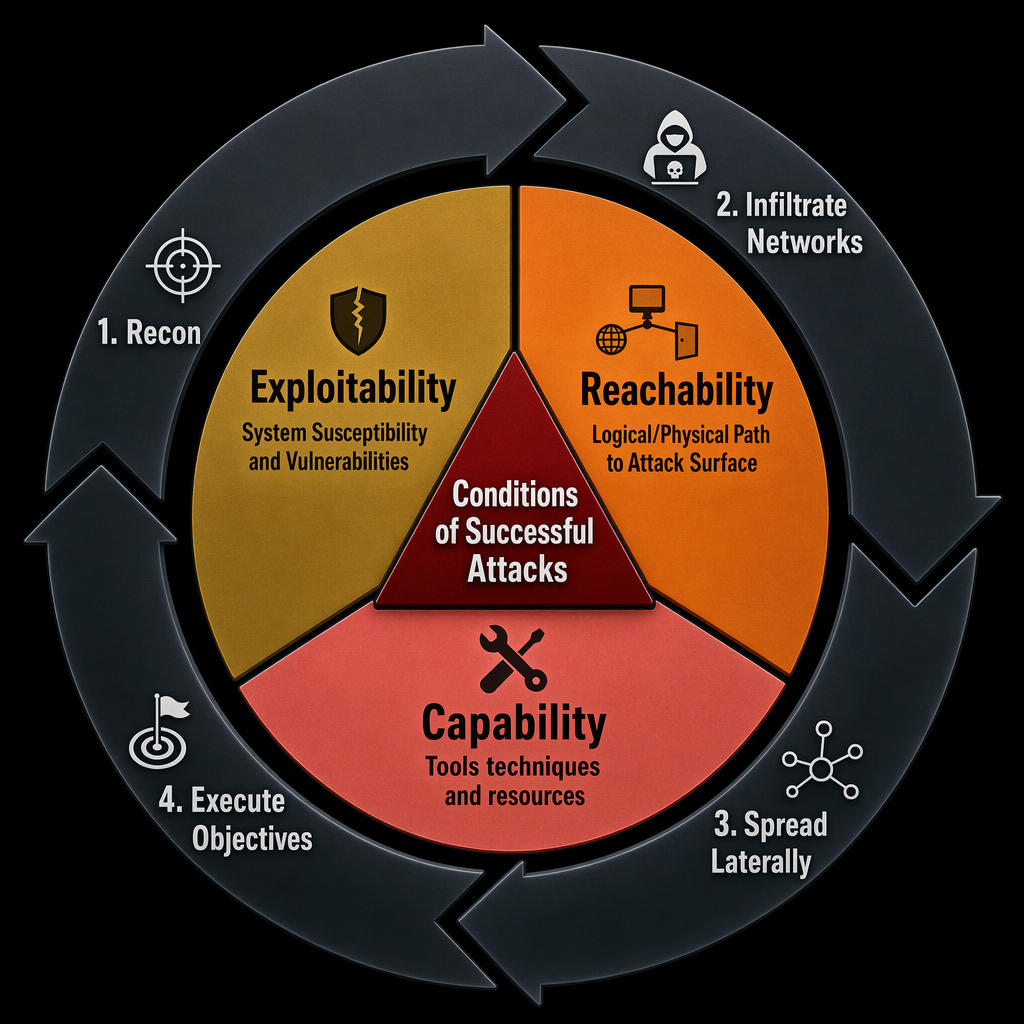 Attack Life Cycle & Conditions of Successful Attacks Diagram