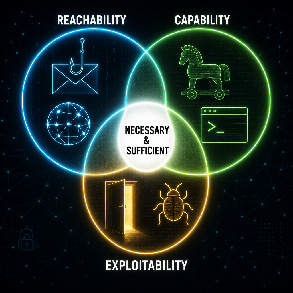 Necessary & Sufficient Threat Modeling Venn Diagram